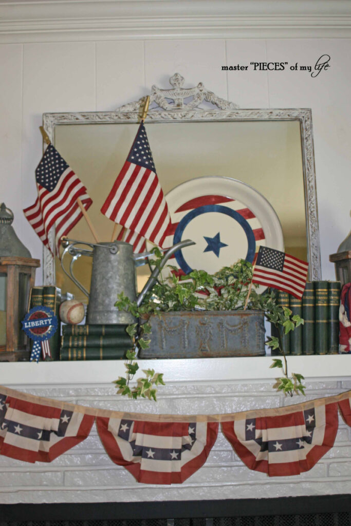 patriotic mantel decor