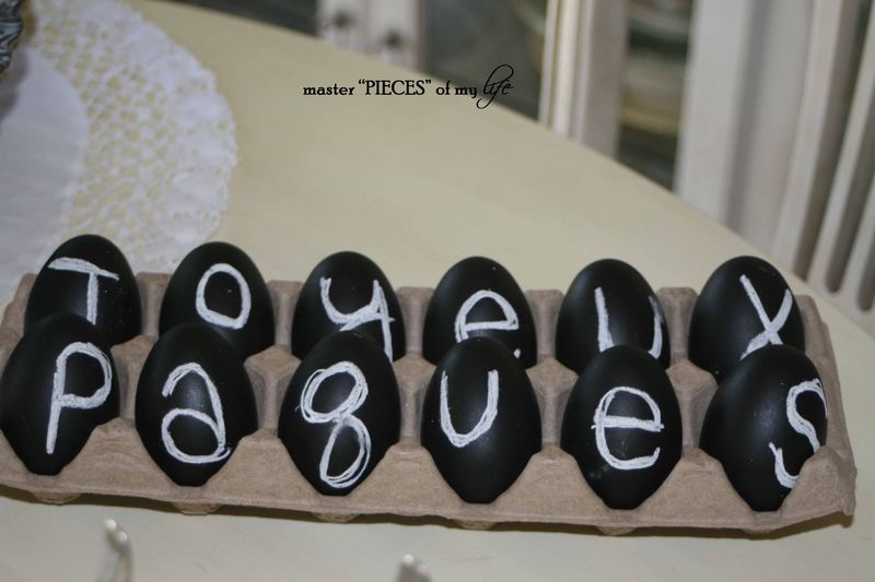 Chalkboard Easter eggs
