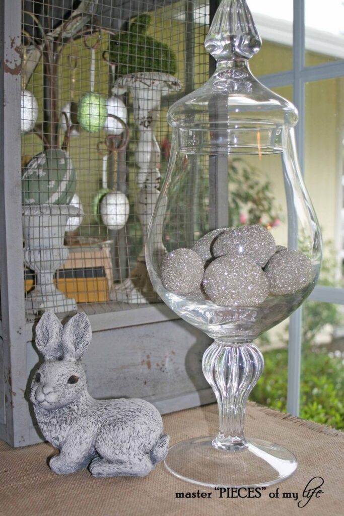 Easter glitter eggs Apothecary jar