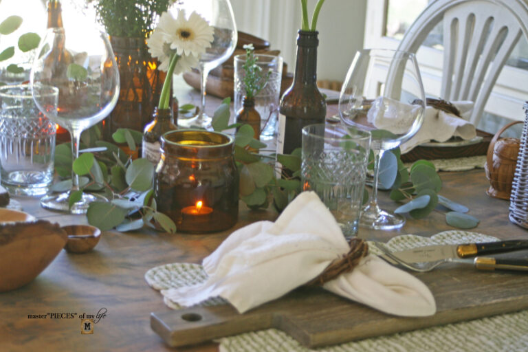 Rustic and Casual Summer Table scape
