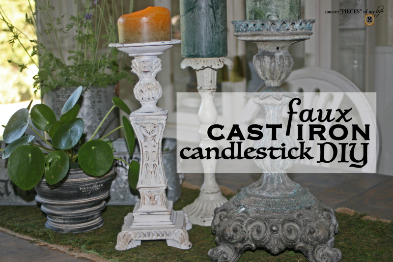 Faux cast iron candlestick1