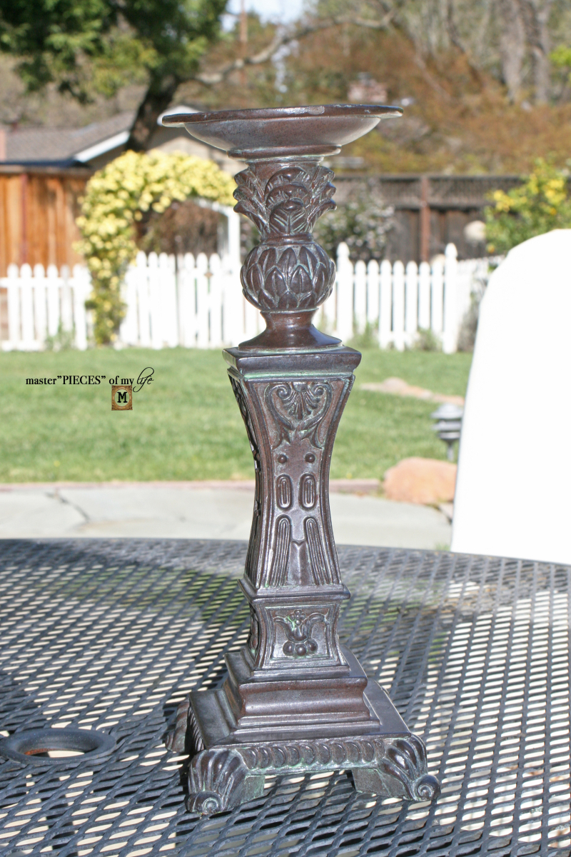 Faux cast iron candlestick2