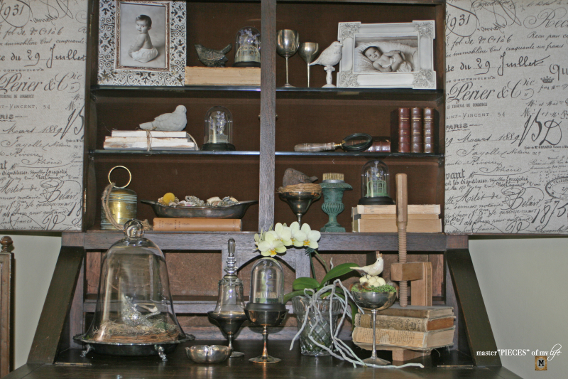 Spring decor on secretary desk 3