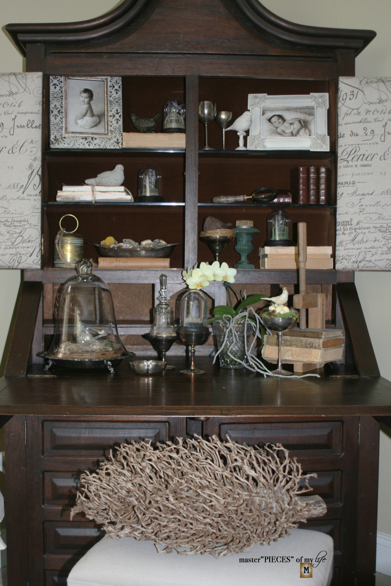 Spring decor on secretary desk 4