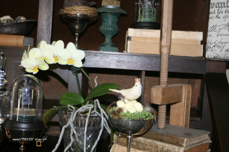 Spring decor on secretary desk 5