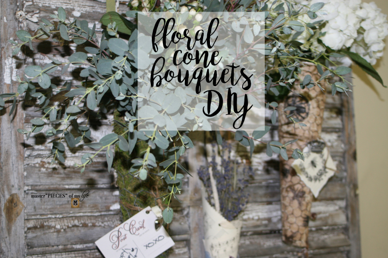 Floral cone bouquets DIY 1