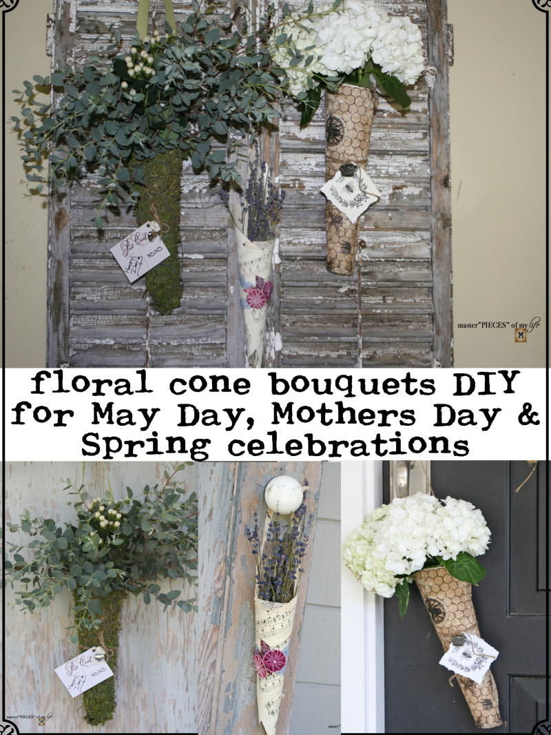 Pinterest Floral cone bouquets DIY