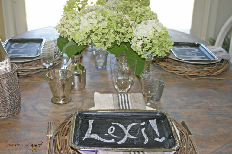 Silver Tray Chalkboard DIY