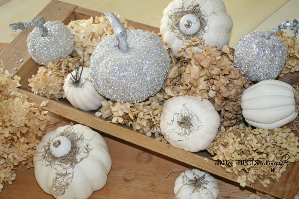 DIY glitter pumpkins