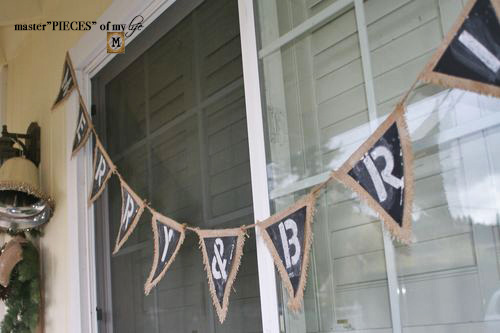 chalkboard pennant banner