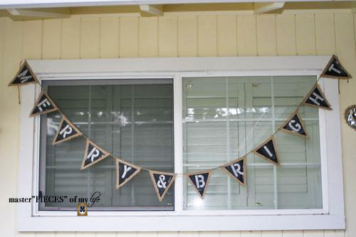 chalkboard pennant banner