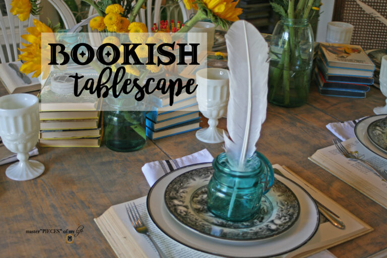 bookish tablescape