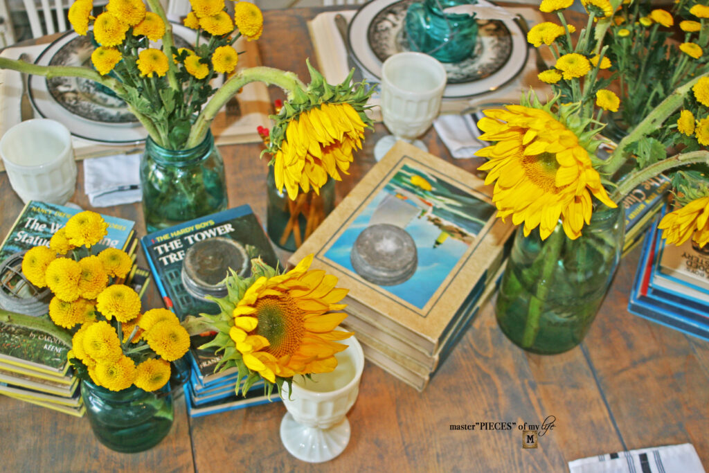 bookish tablescape