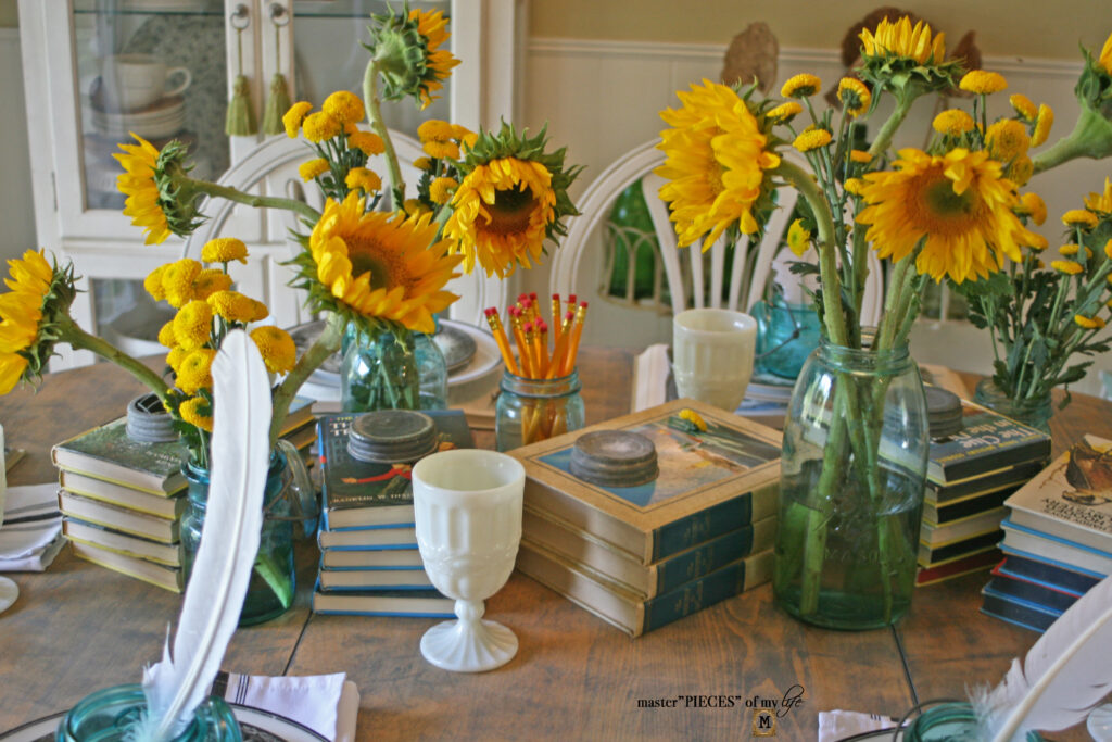 bookish tablescape