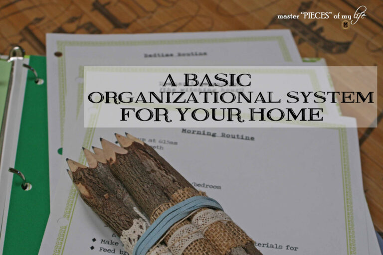 A basic organizational system for your home