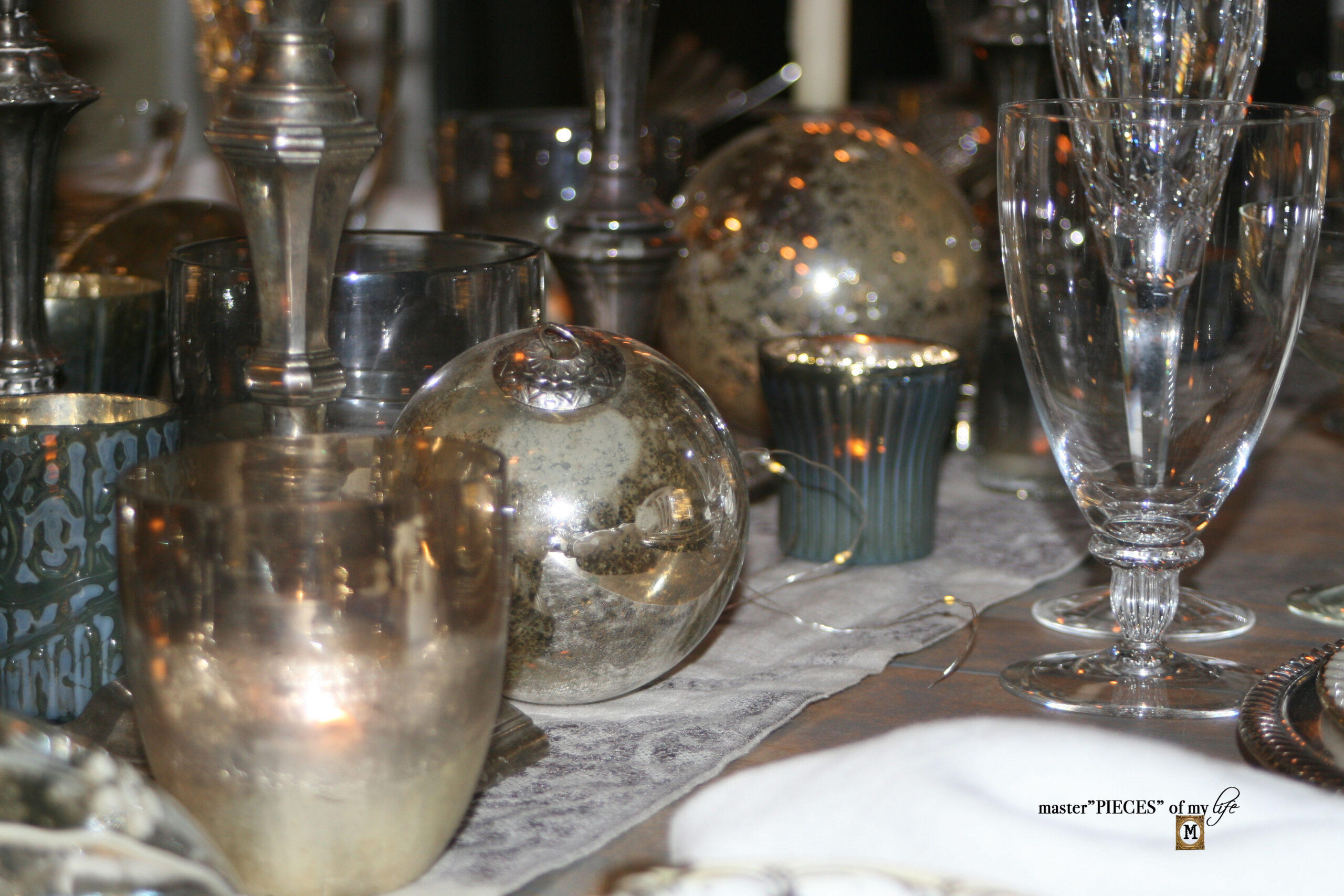 mercury glass tabletop ideas - Master"Pieces" of my Life