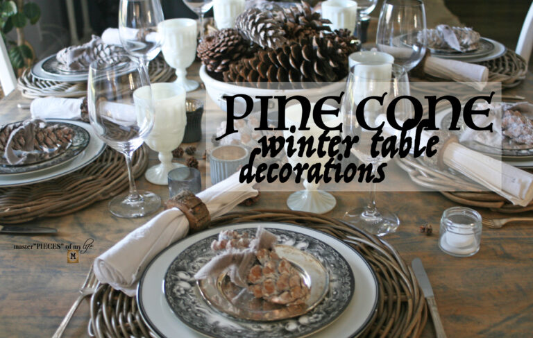 pine cone winter table decorations