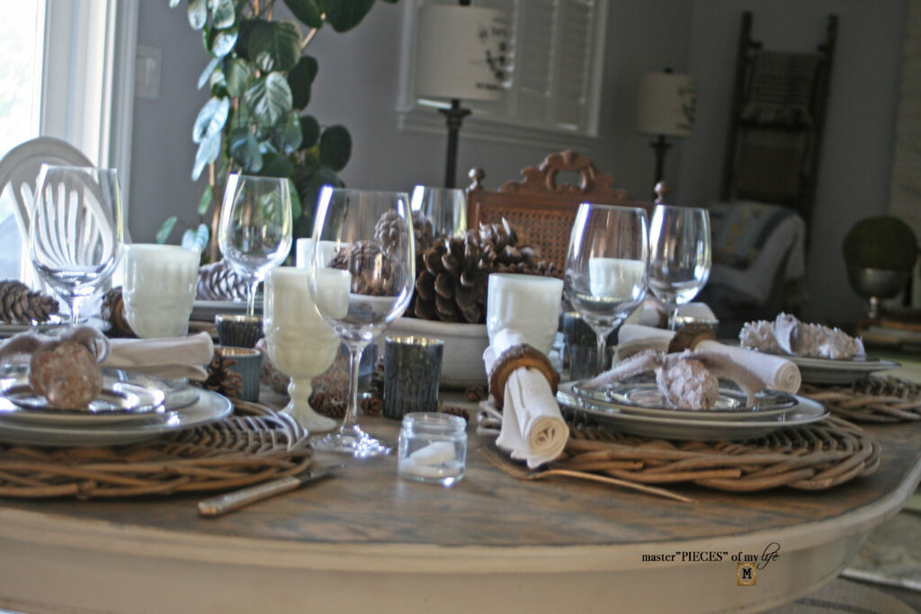 pine cone winter table