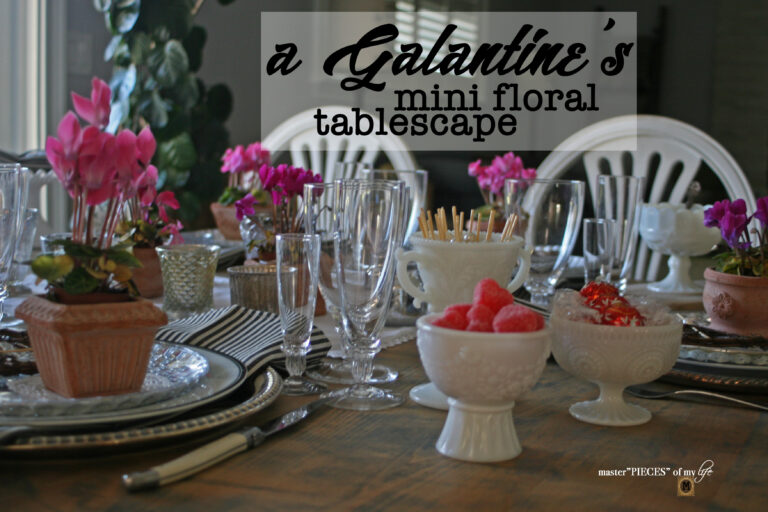 A Galentine’s Mini Floral Tablescape