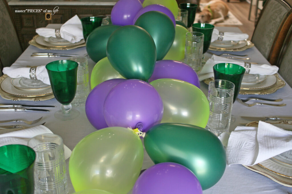 Mardi Gras tablescape