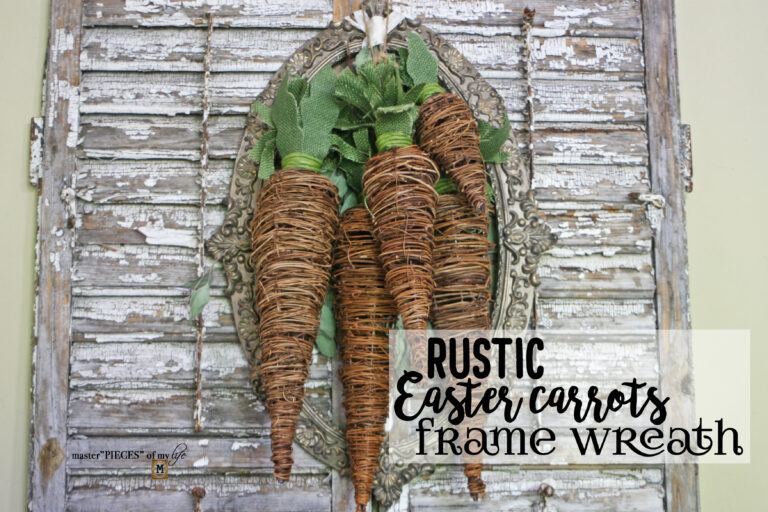 rustic Easter carrots wreath frame