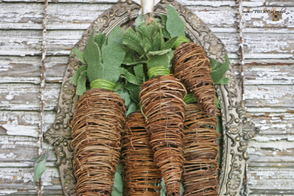 rustic Easter carrots farme wreath