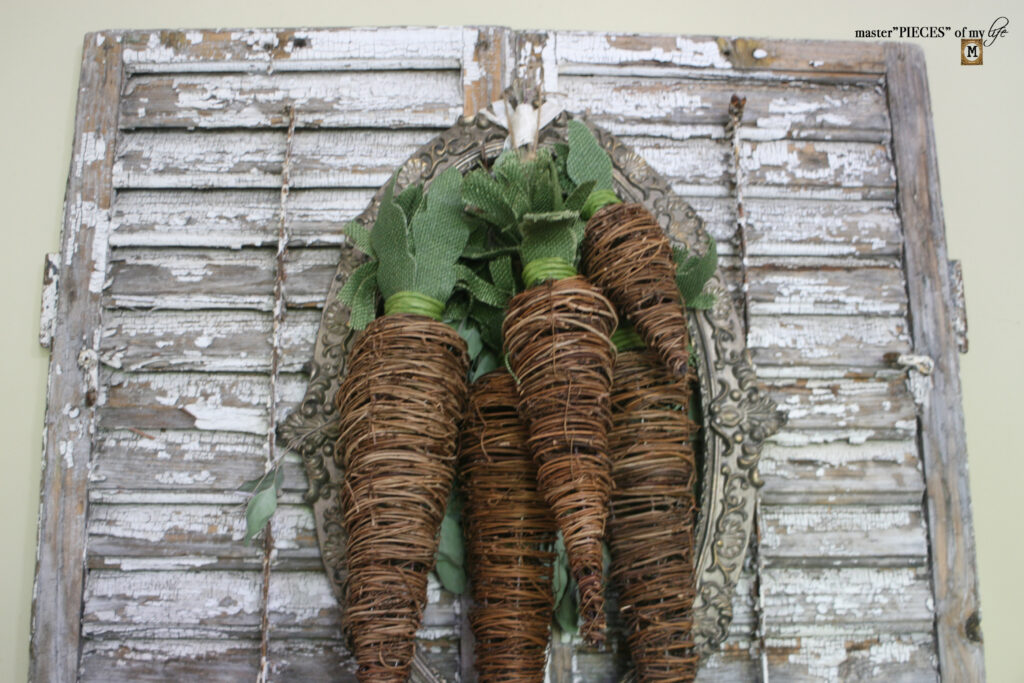 rustic Easter carrots frame wreath