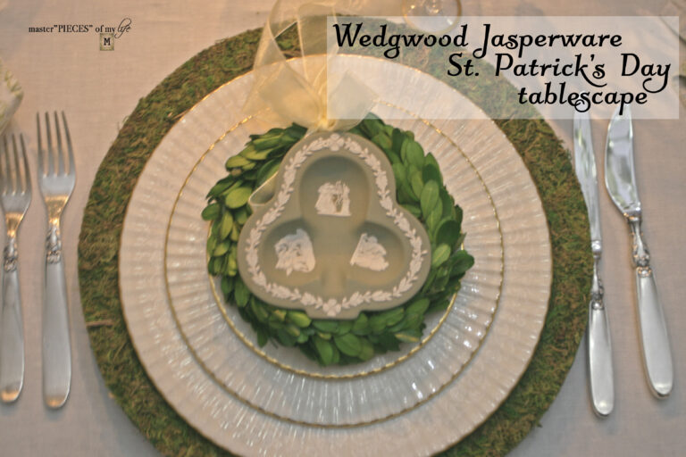 Wedgwood Jasperware St. Patrick’s Day tablescape