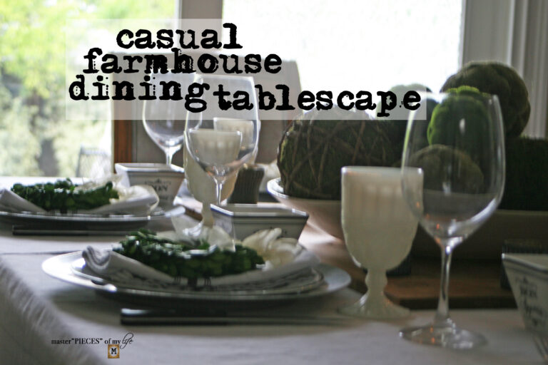 casual farmhouse dining tablescape