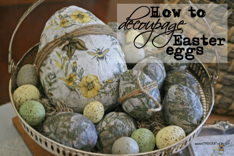 How to decoupage Easter eggs