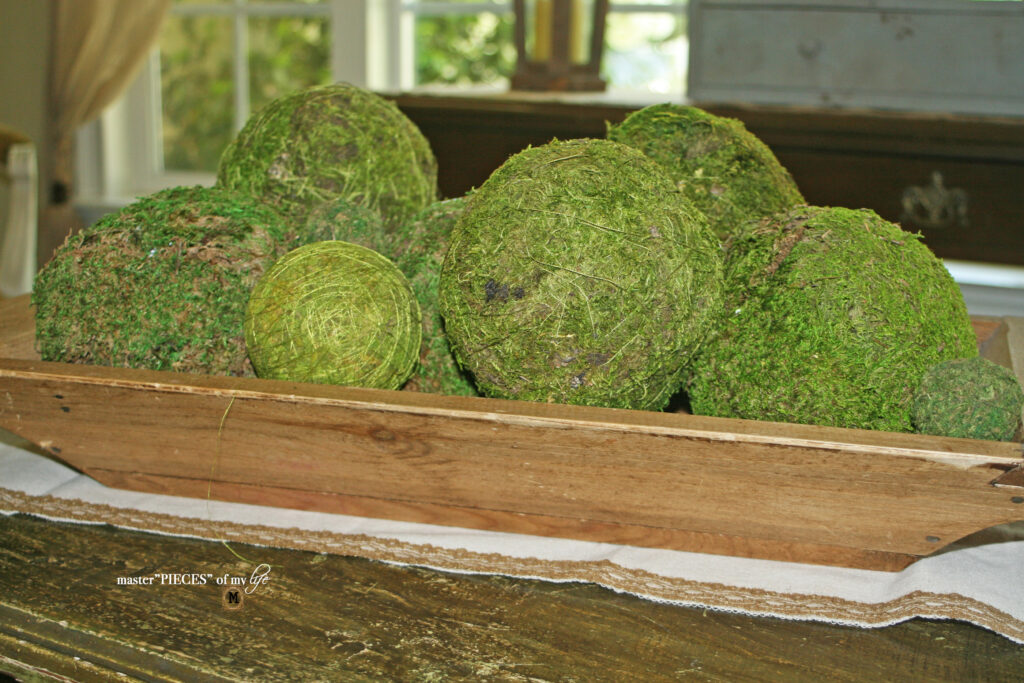 moss ball dough bowl decor