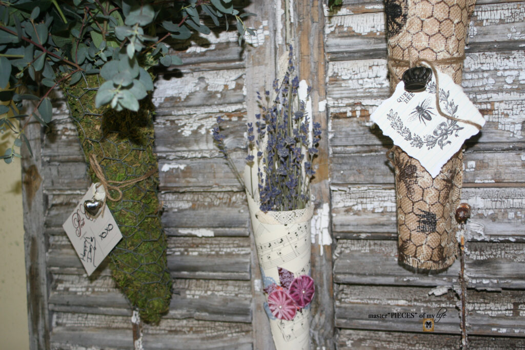 floral cone bouquet DIY