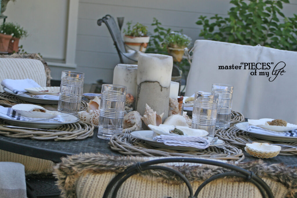 seashell tablescape