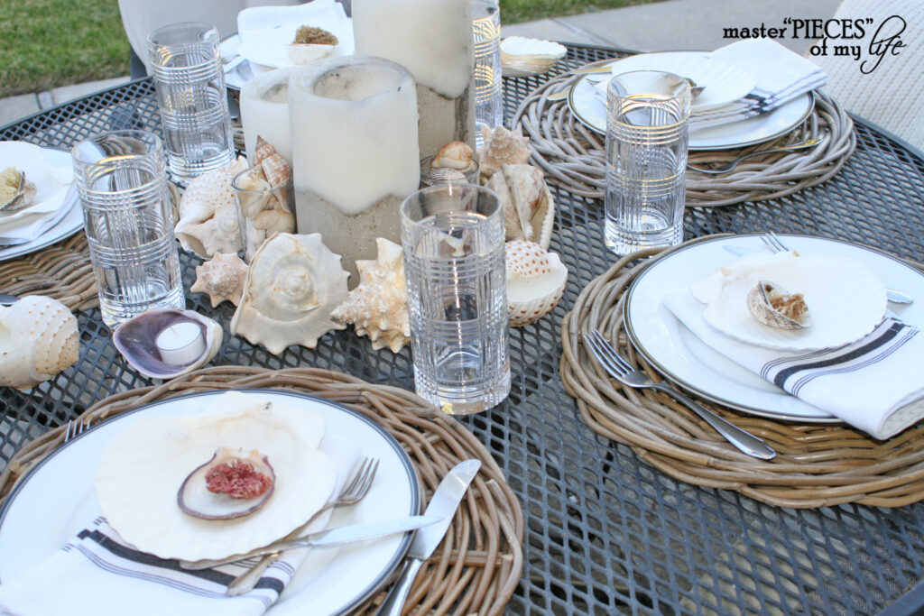 seashell tablescape