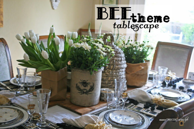 bee theme tablescape