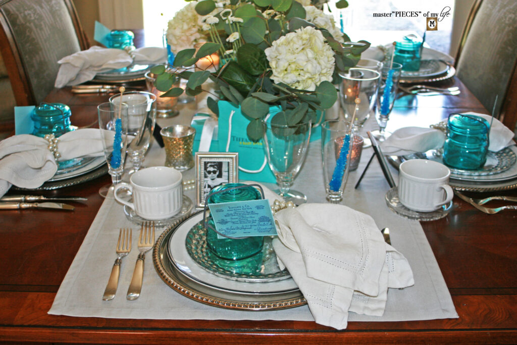 breakfast at Tiffany's brunch tablescape