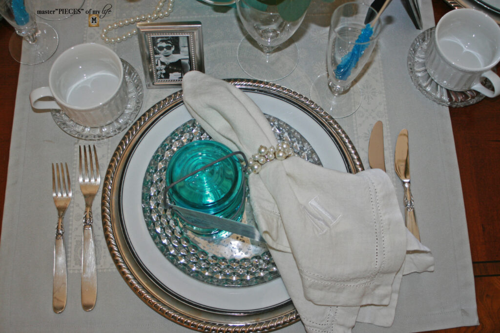breakfast at Tiffany's brunch tablescape
