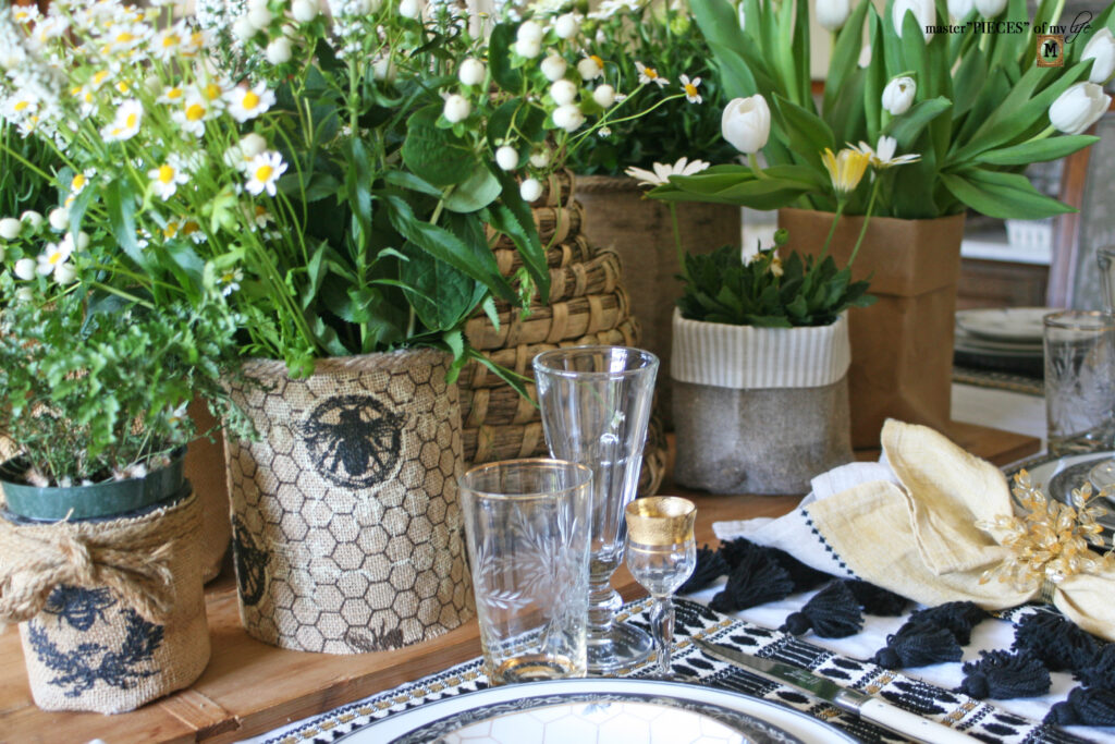 burlap container DIY