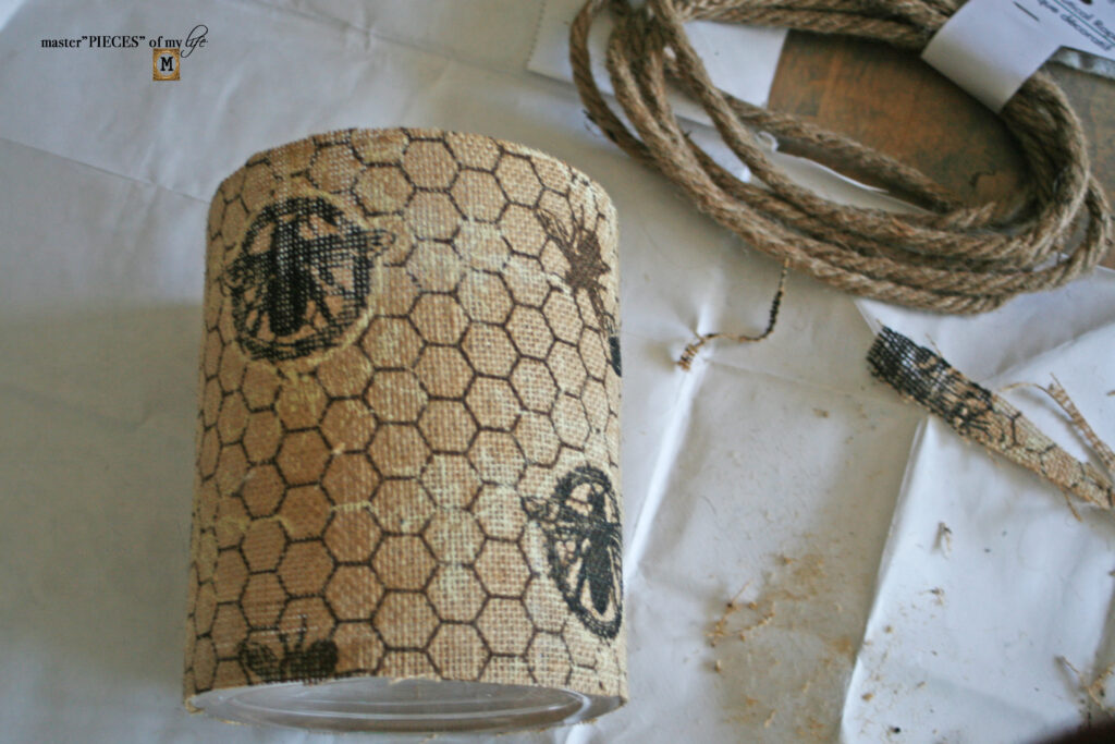burlap container DIY
