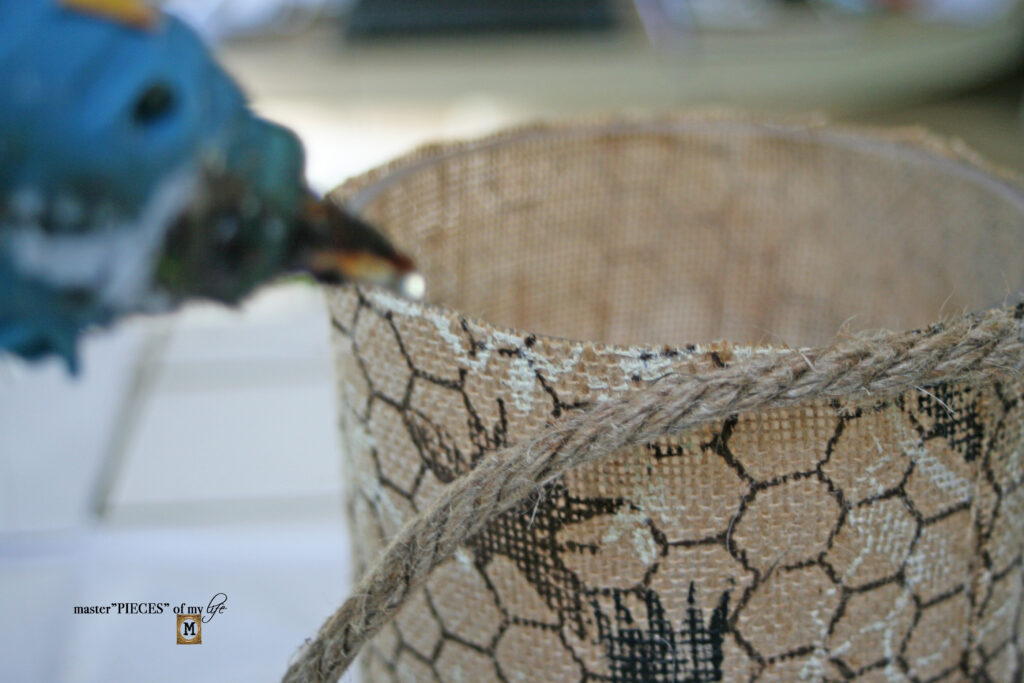 burlap container DIY