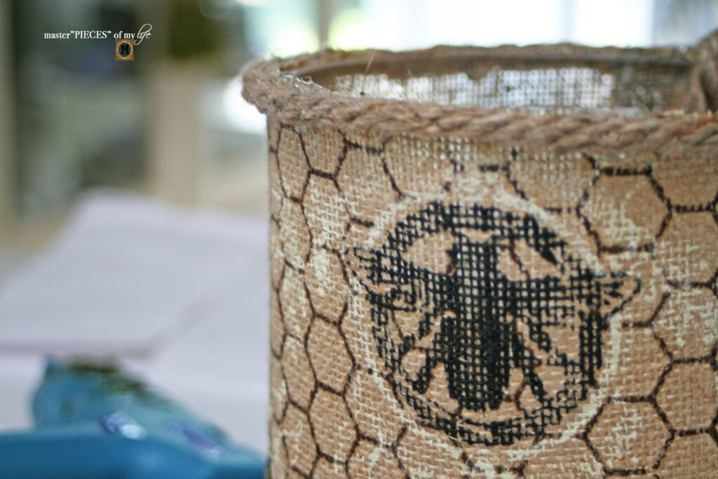 burlap container DIY