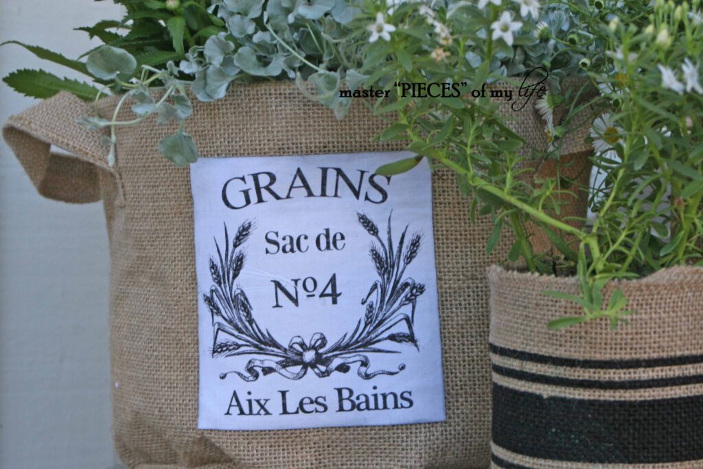 burlap container gardening