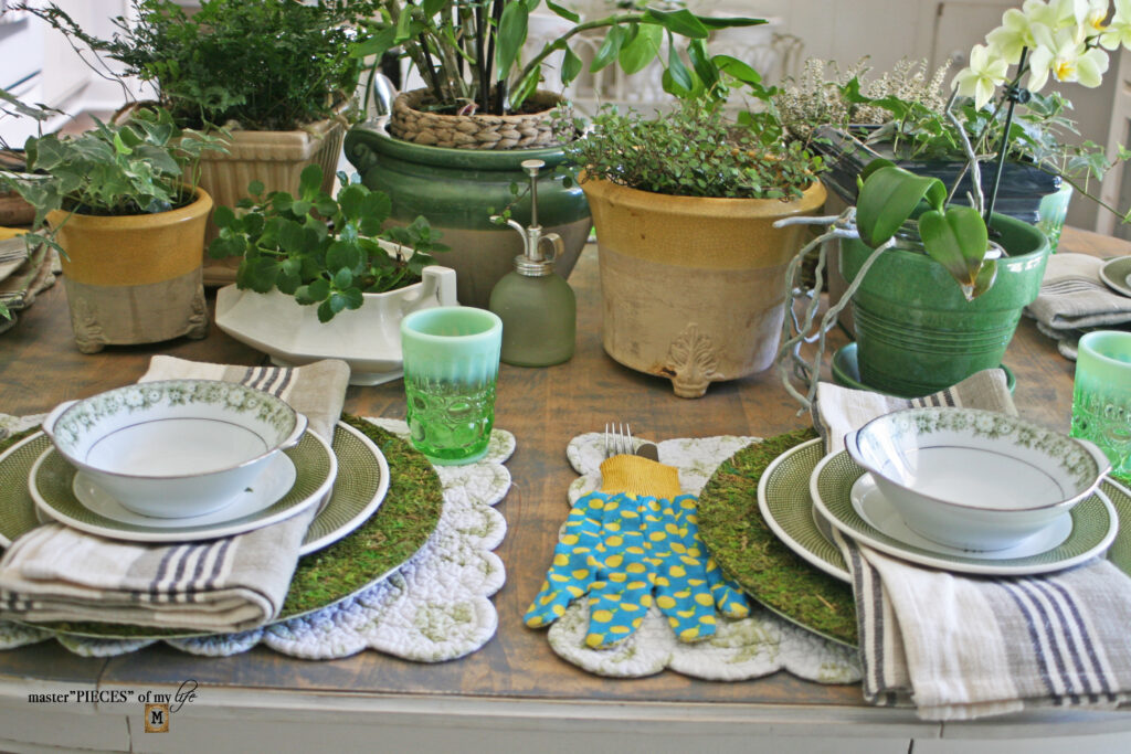 garden party tablescape