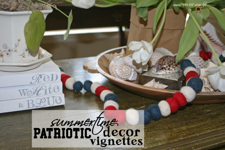 summertime patriotic decor vignettes