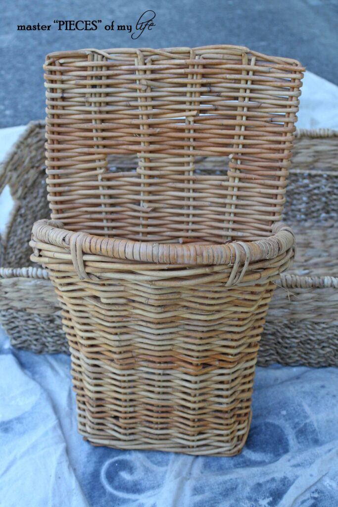 weathered basket DIY