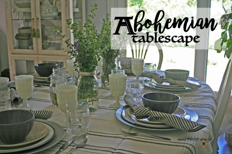 a bohemian tablescape