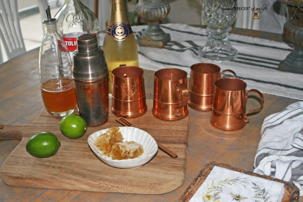 honey ginger champagne mule