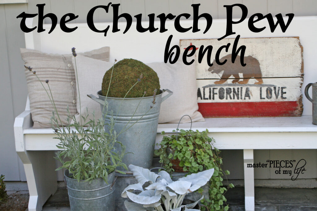 church pew bench