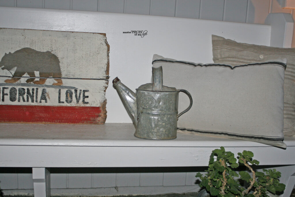 painted church pew bench