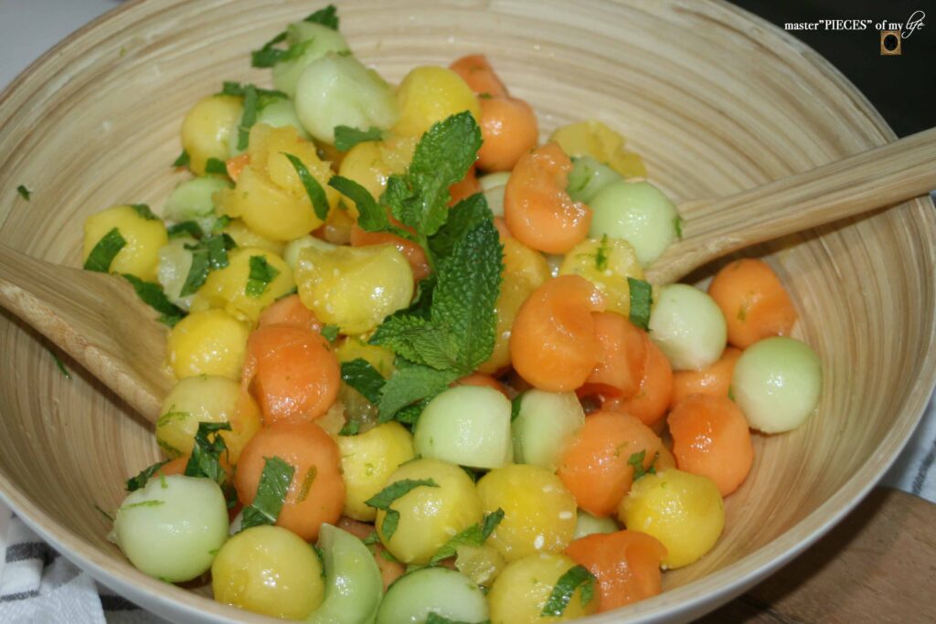 cantaloupe, honeydew. & watermelon salad